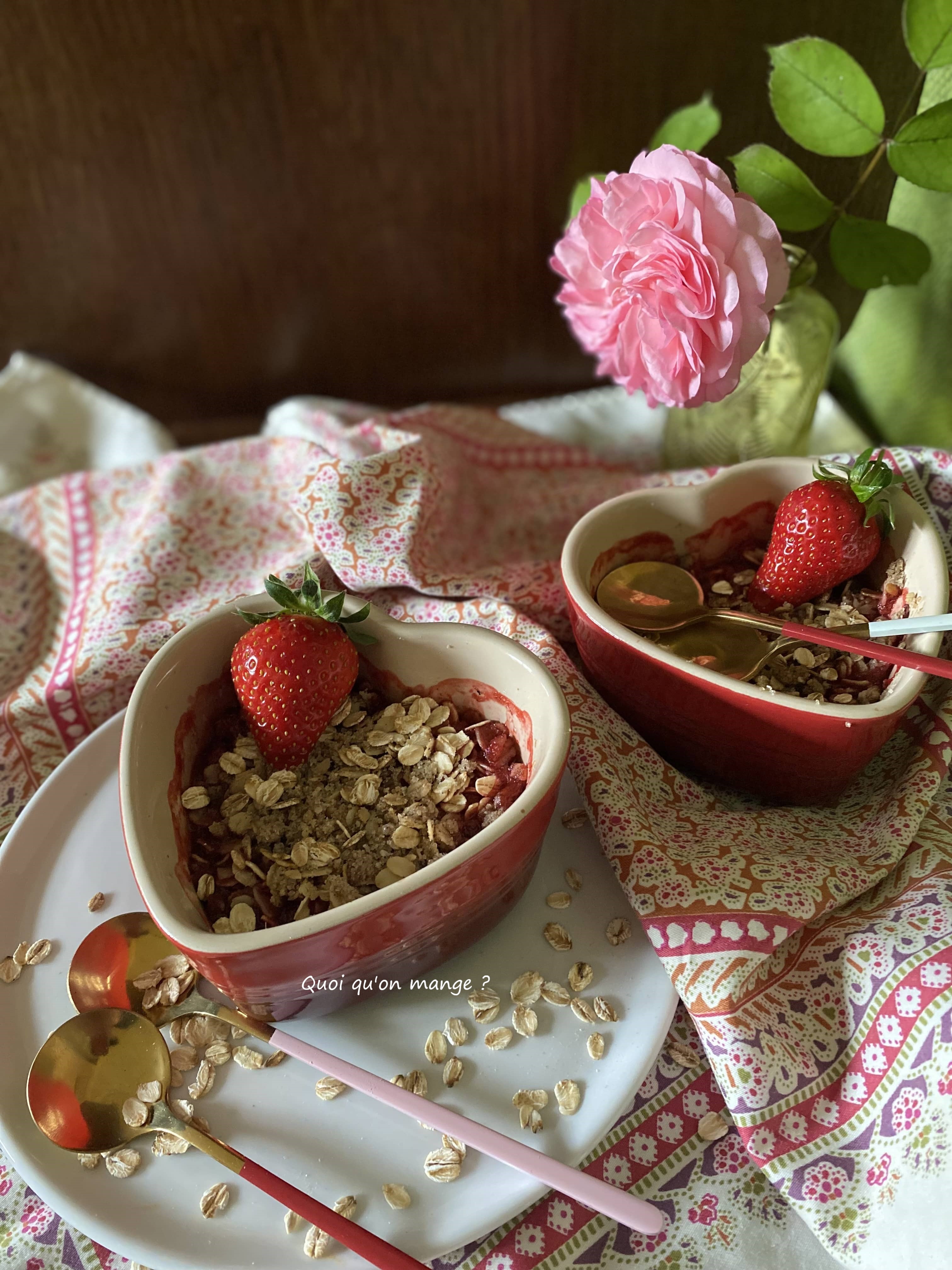 Crumble aux Fraises & Flocons d'Avoine