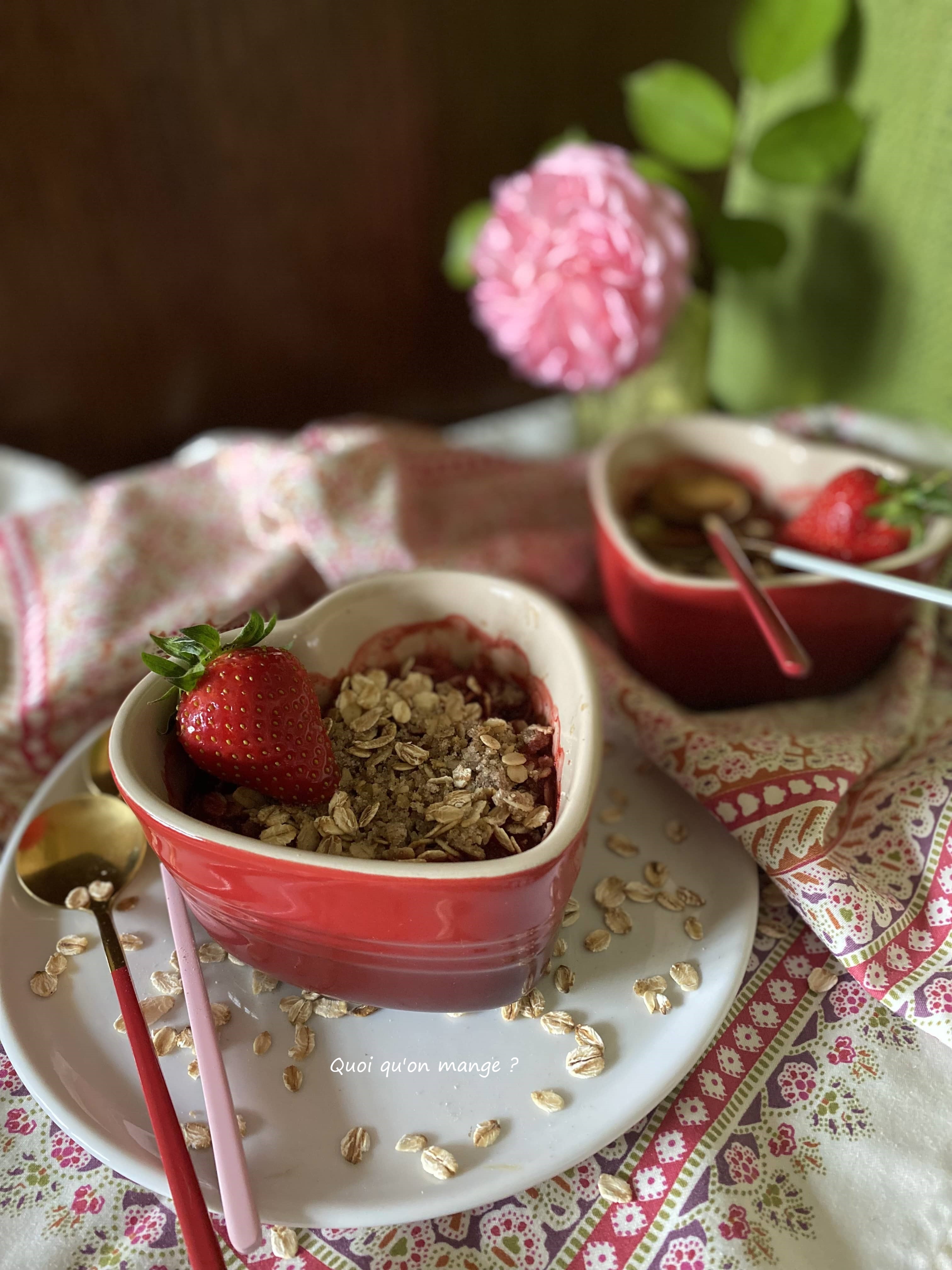 Crumble aux Fraises & Flocons d'Avoine