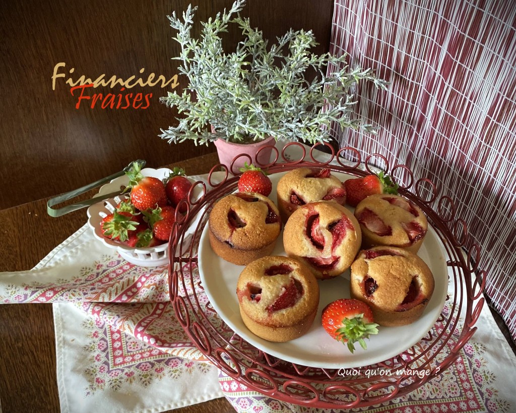Financiers aux fraises&nbsp;fraîches