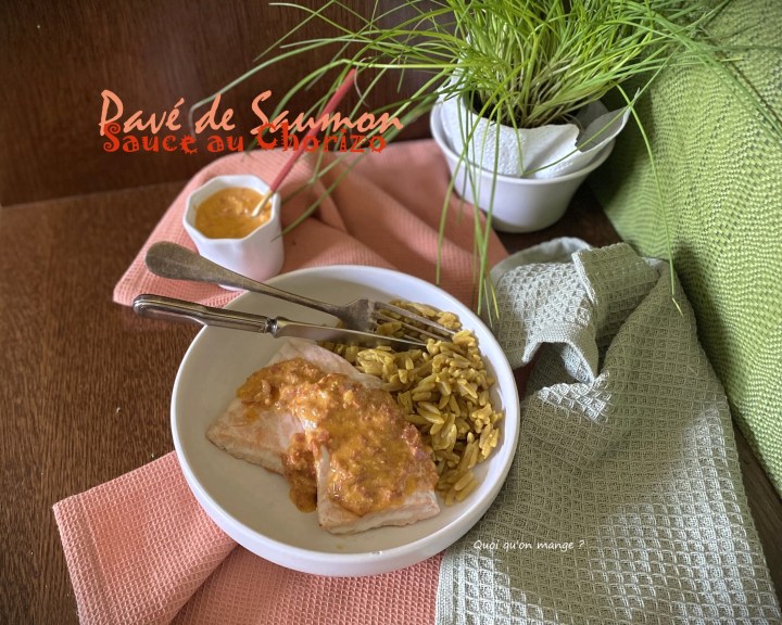 Pavé de saumon frais – sauce au&nbsp;chorizo
