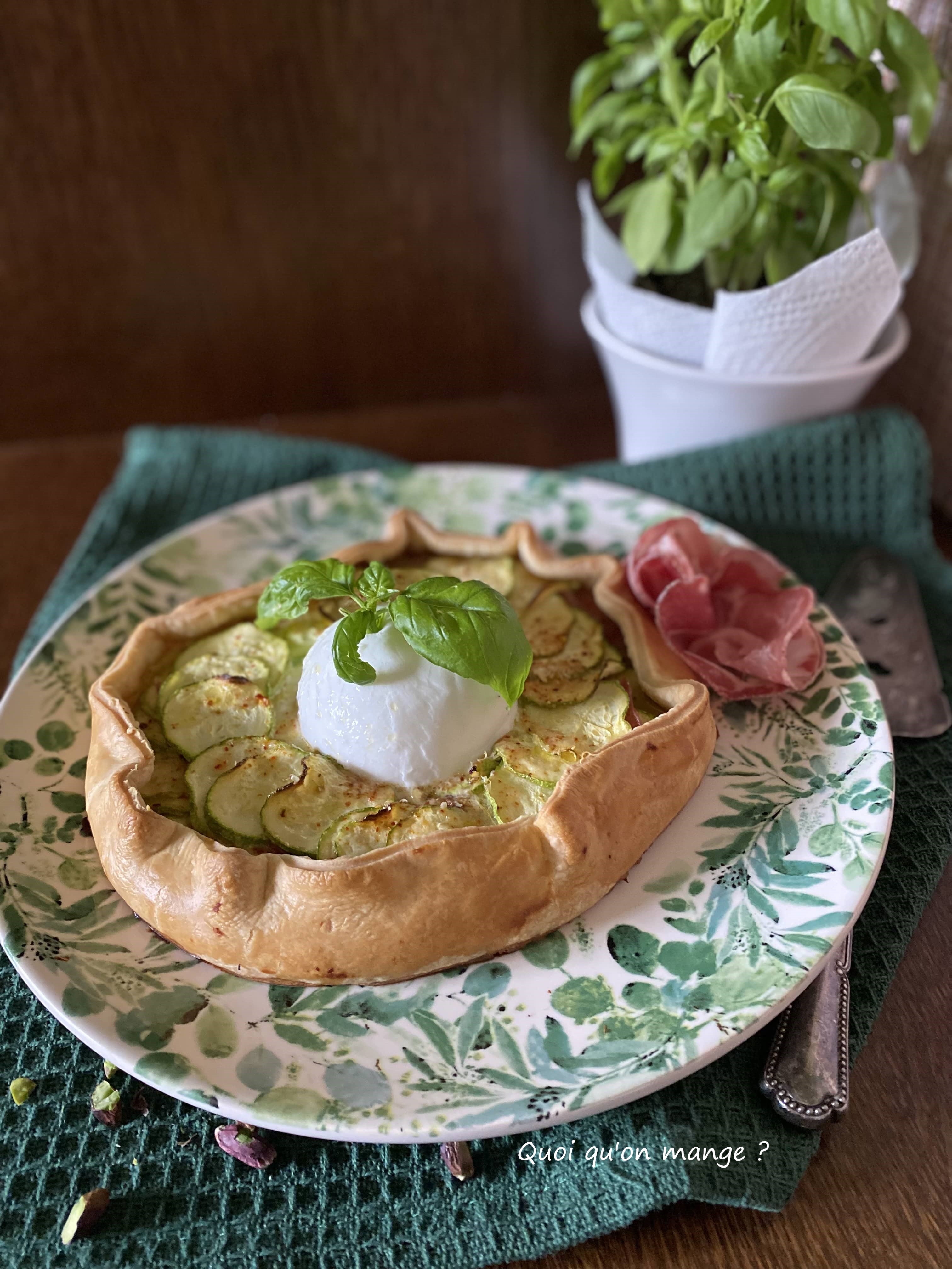 Tarte Rustique Courgette Mozzarella