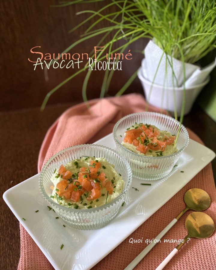 Verrines Saumon Fumé, Avocat & Ricotta