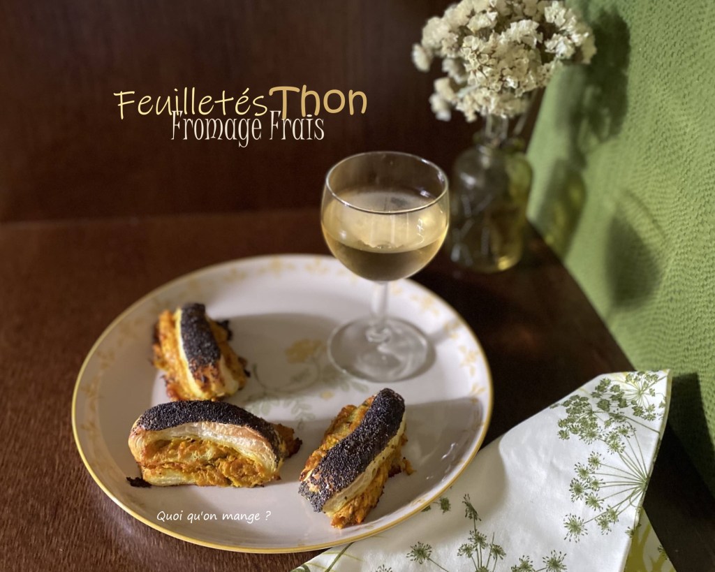 Feuilletés roulés au thon et au fromage&nbsp;frais