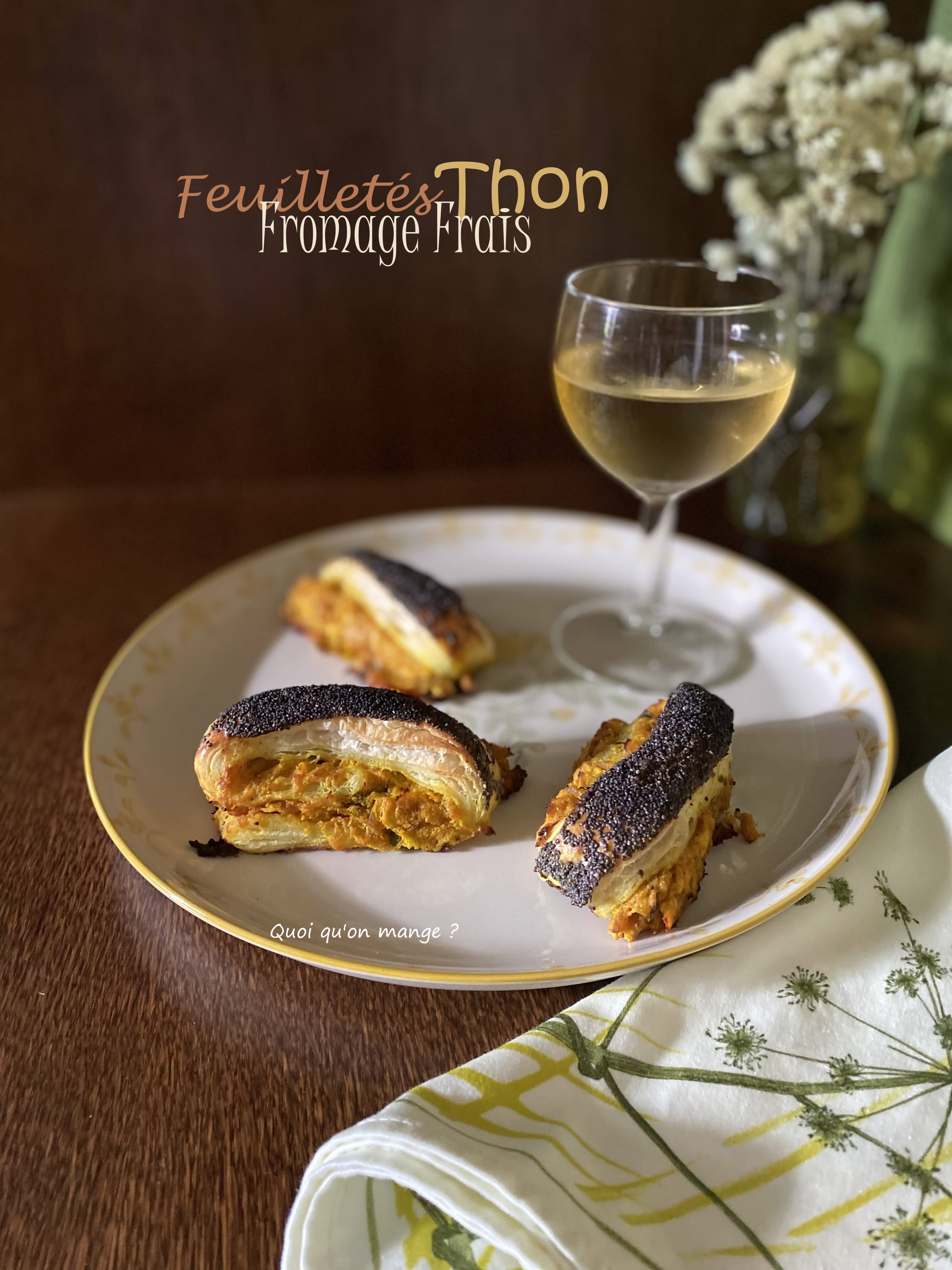 Feuilletés roulés au Thon et au Fromage Frais