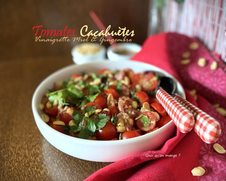 Salade de tomates & cacahuètes – Vinaigrette au miel & gingembre {presque comme Sabrina&nbsp;Ghayour}