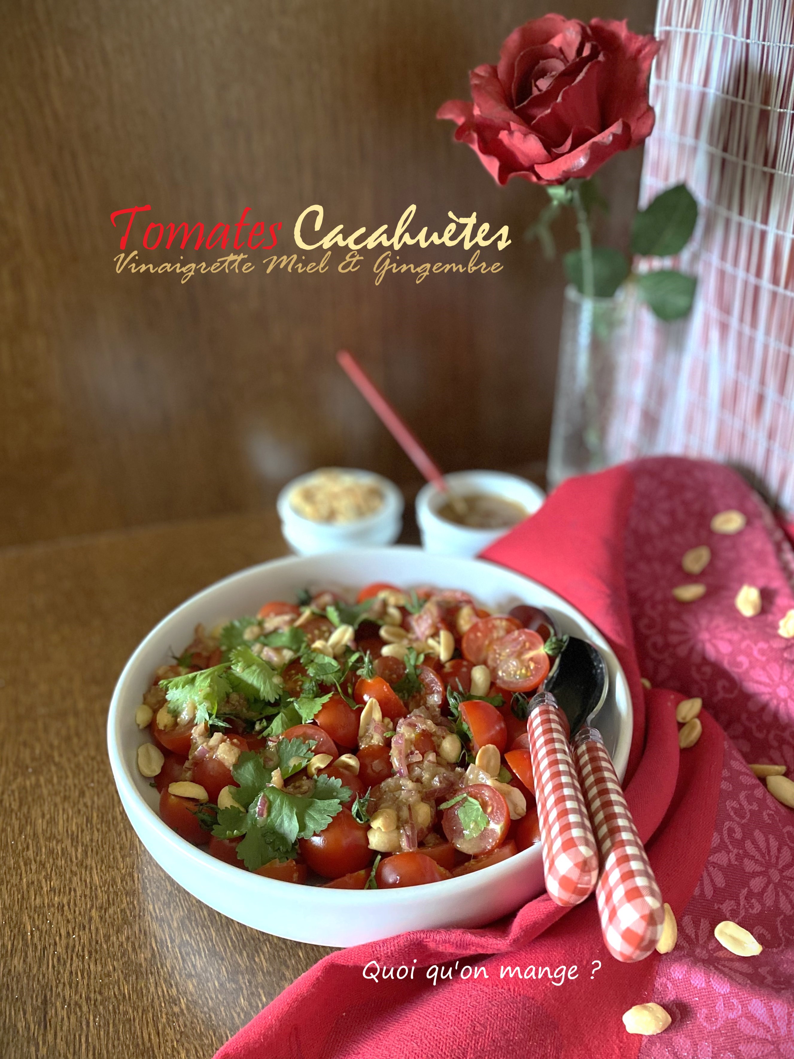 Salade Tomates Cacahuètes - Vinaigrette Miel & Gingembre