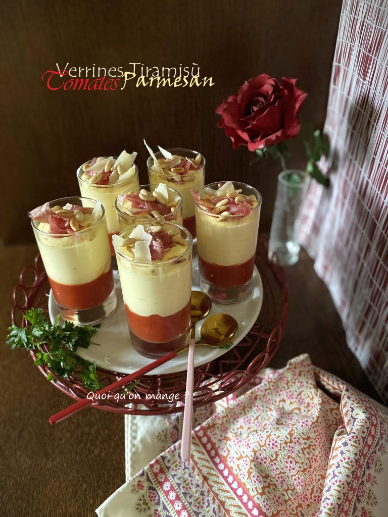 Verrines Tiramisù Tomates - Parmesan & Coppa