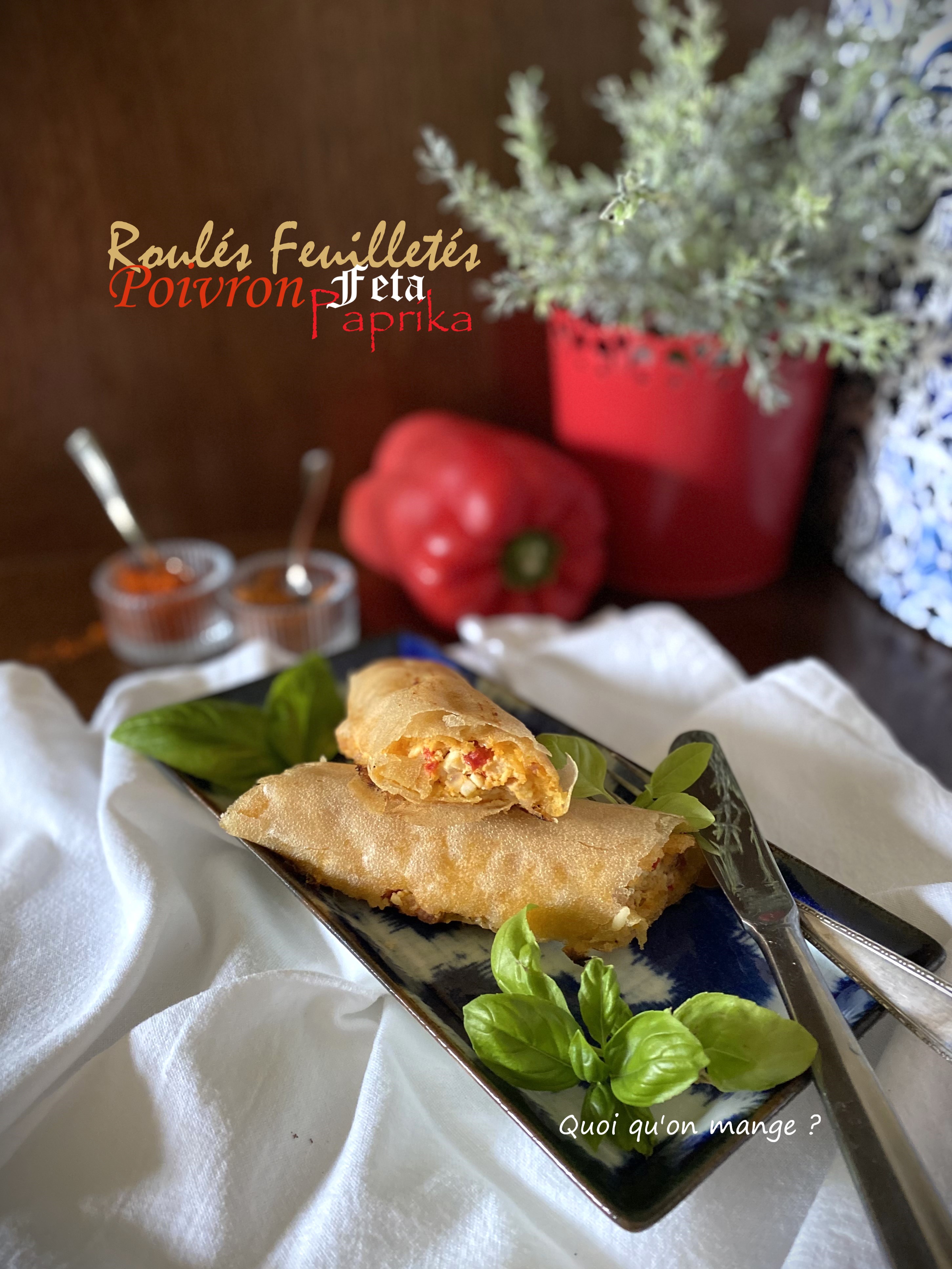 Roulés Feuilletés Poivron Feta & Paprika