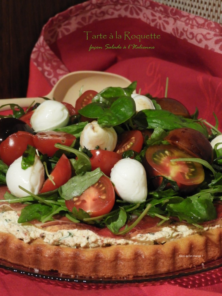 Tarte à la roquette façon salade italienne