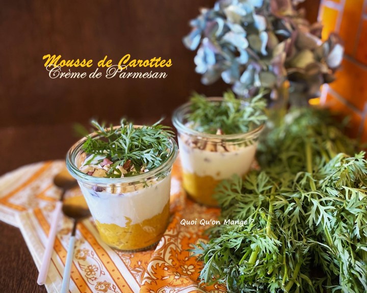 Mousse de carottes aux noisettes – crème de&nbsp;parmesan
