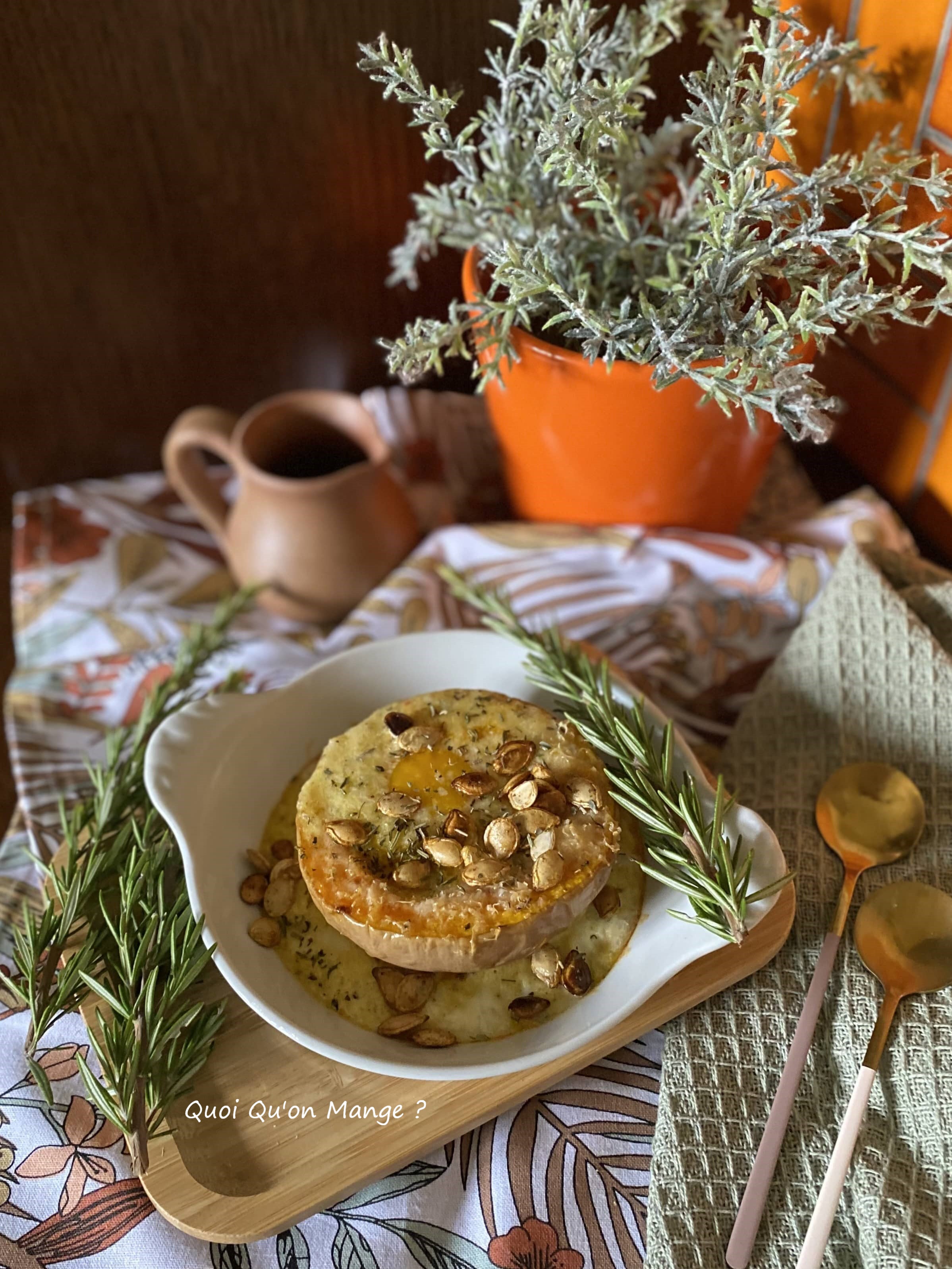 Nid de Butternut pour Ćuf Cocotte