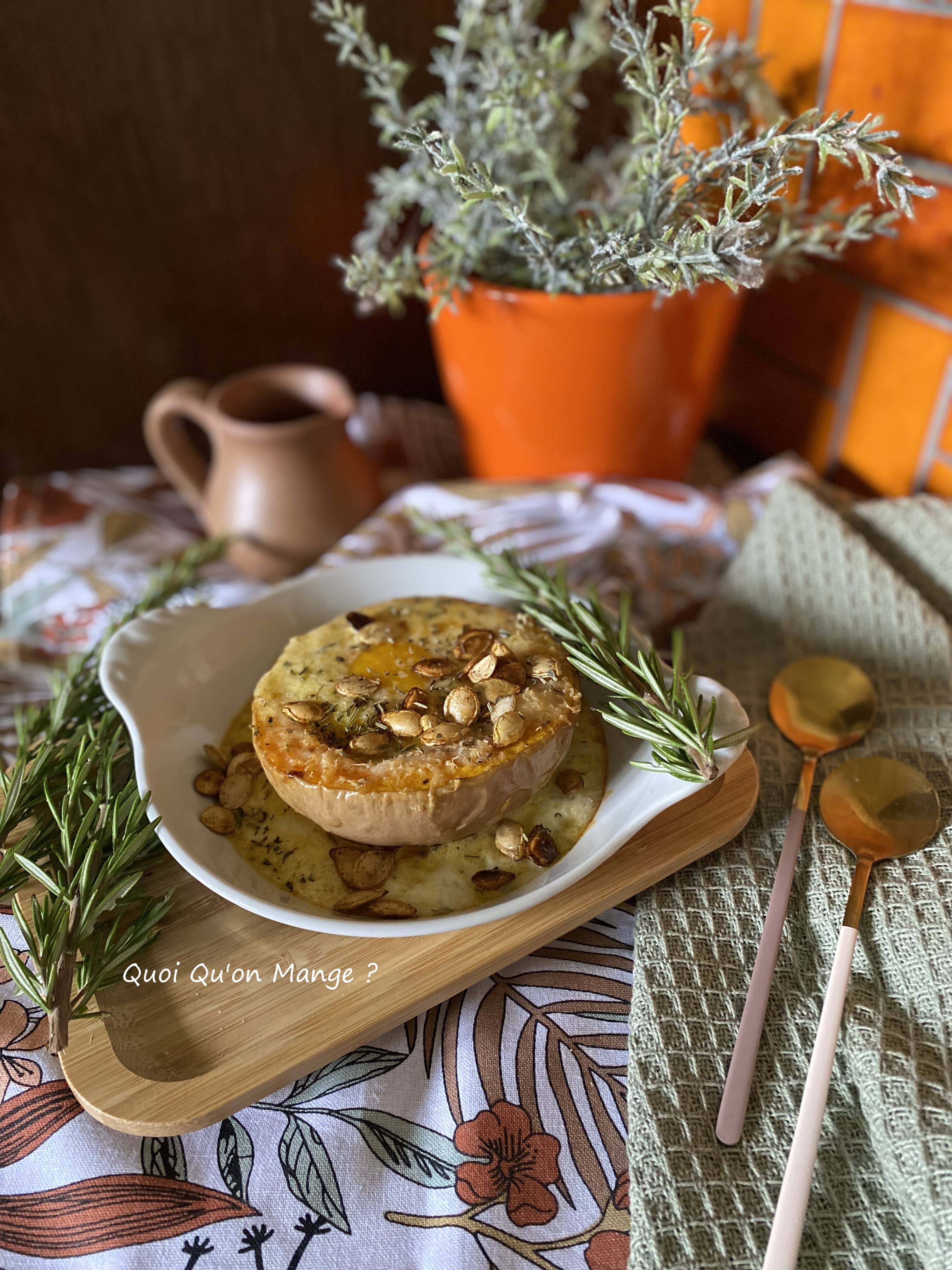 Nid de Butternut pour Ćuf Cocotte