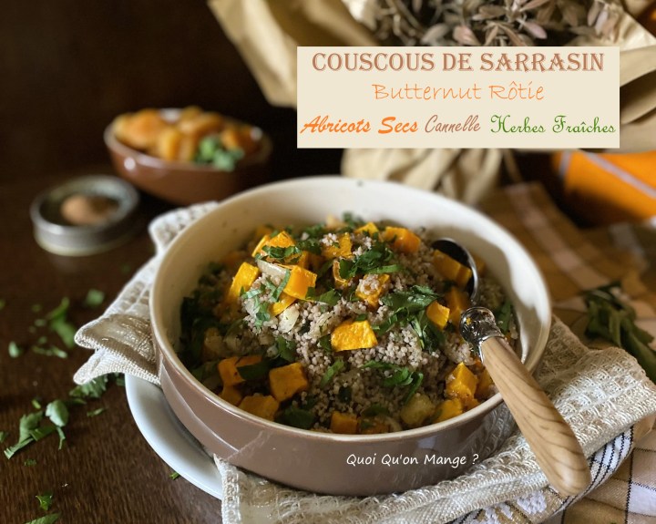 Couscous de sarrasin à la butternut rôtie et aux abricots secs {inspiration Yotam&nbsp;Ottolenghi}