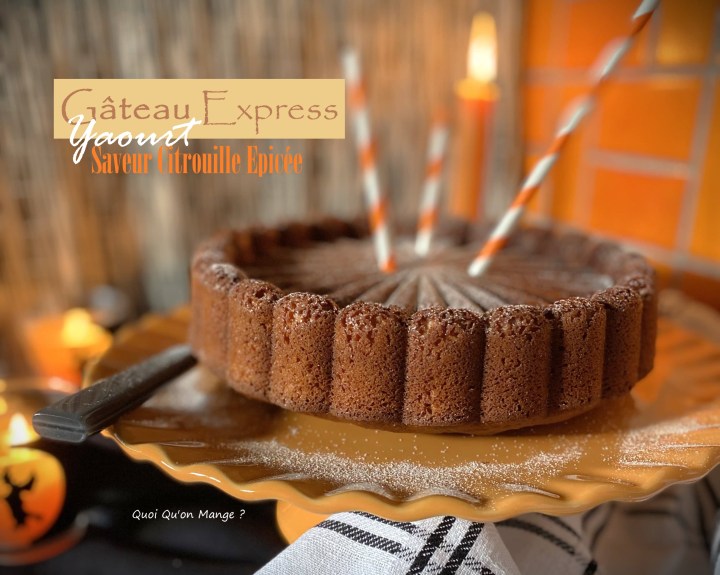 Pour le goûter d&rsquo;Halloween – Gâteau au yaourt saveur citrouille&nbsp;épicée
