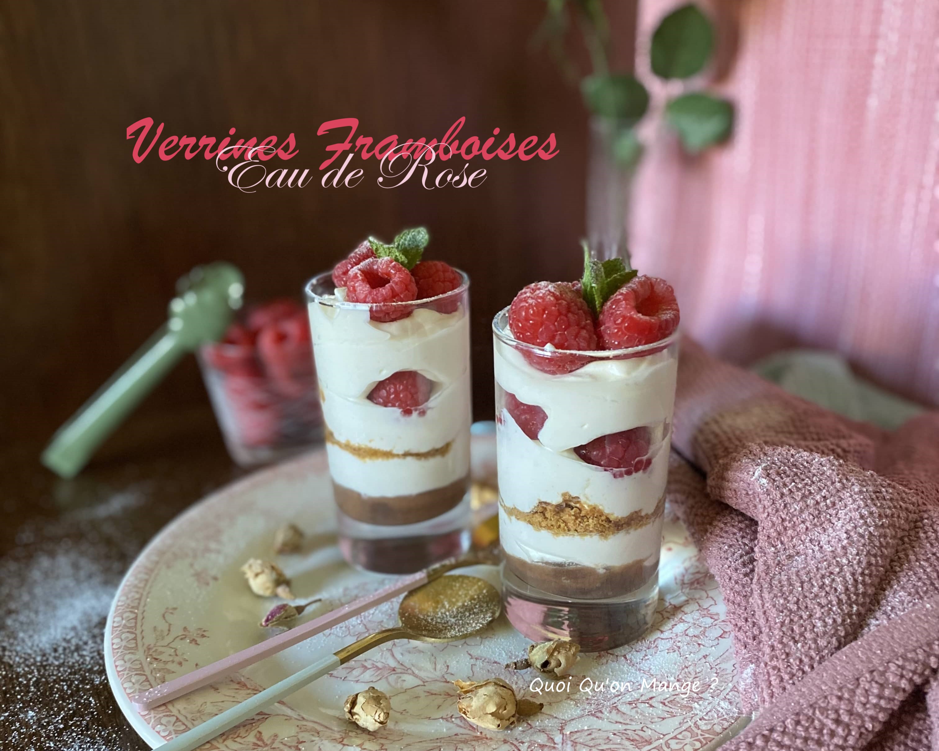 Verrine aux framboises parfumée à la rose – un délicieux dessert&nbsp;girly