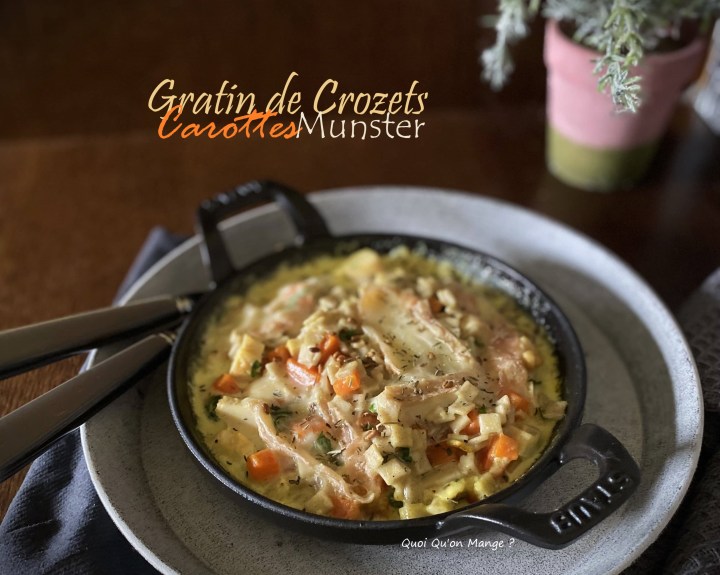 Gratin de Crozets et carottes – sauce&nbsp;fromagère