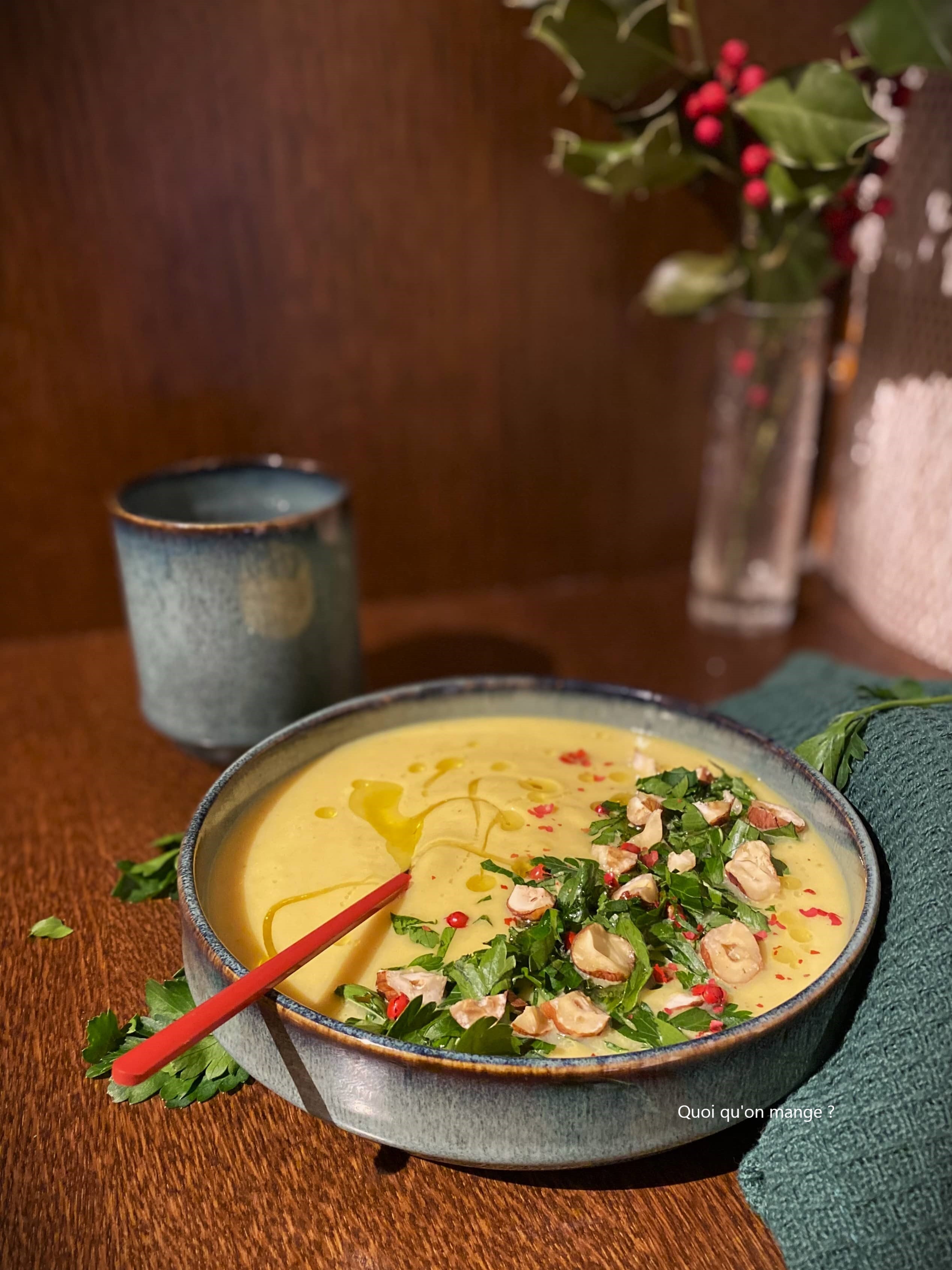 Soupe de chou-fleur au cumin et curcuma