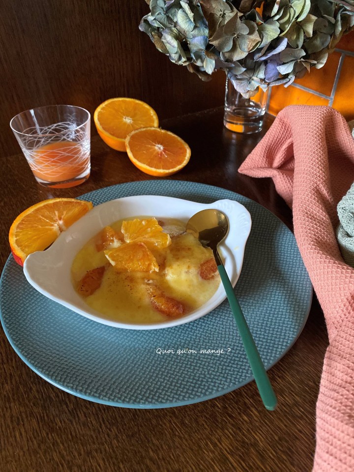 Gratin aux Oranges Sanguines à la Fleur d'Oranger