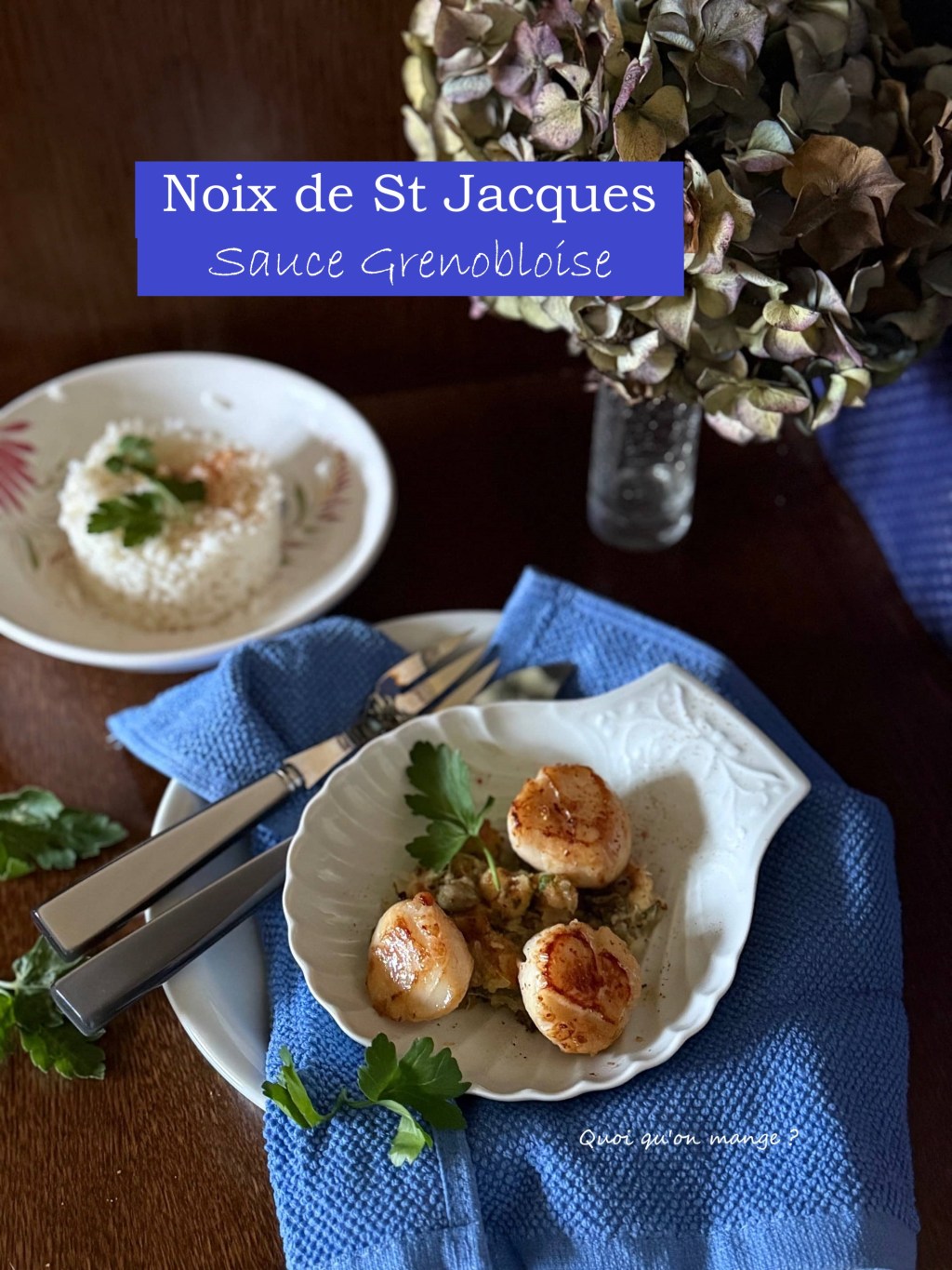 Noix de Saint Jacques sauce grenobloise {inspiration Hélène&nbsp;Darroze}