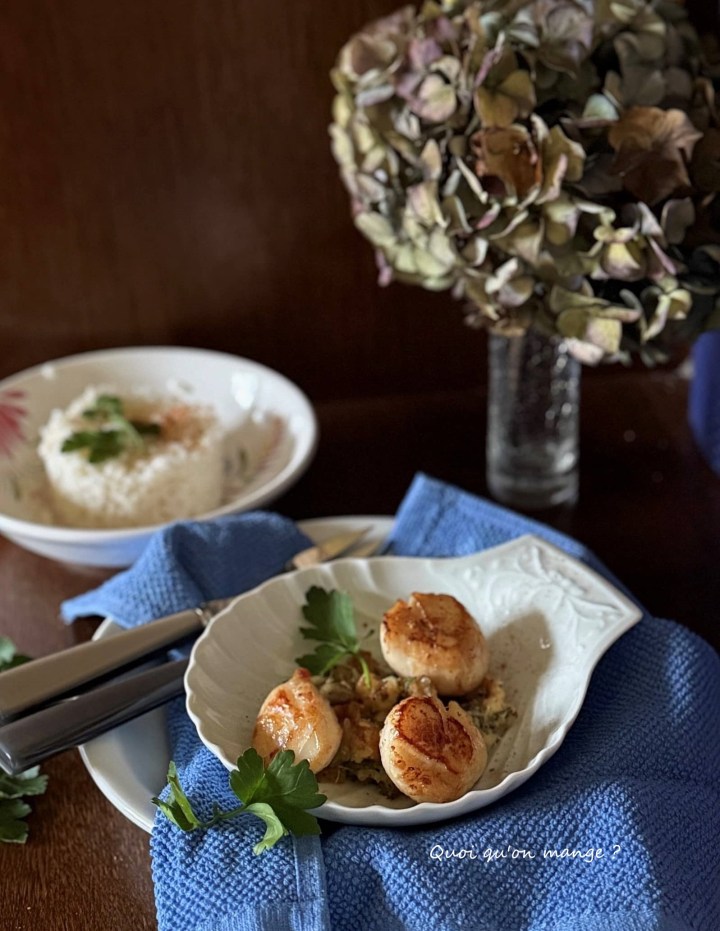 Noix de St Jacques - sauce grenobloise