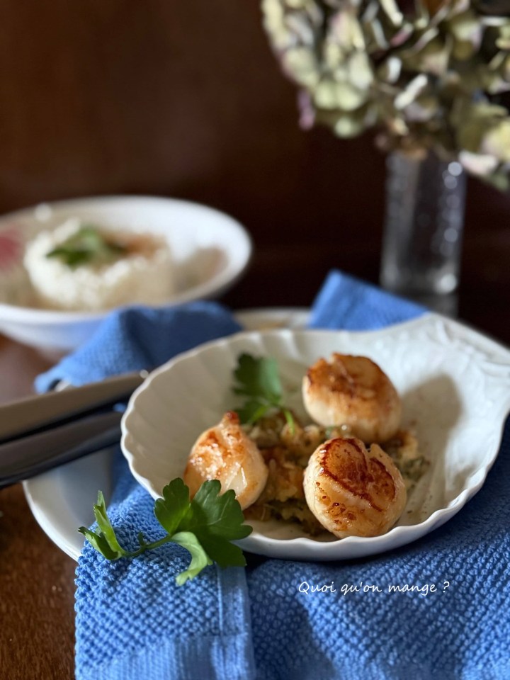 Noix de St Jacques - sauce grenobloise