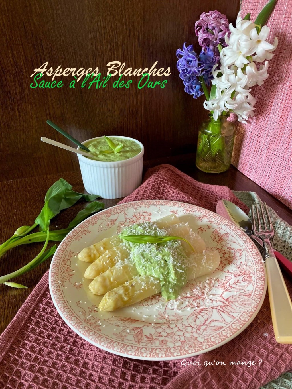 Asperges Blanches – Sauce divine à l’Ail des Ours