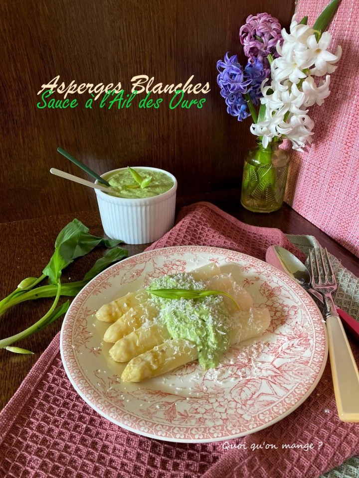 Asperges Blanches – Sauce divine à l&rsquo;Ail des&nbsp;Ours