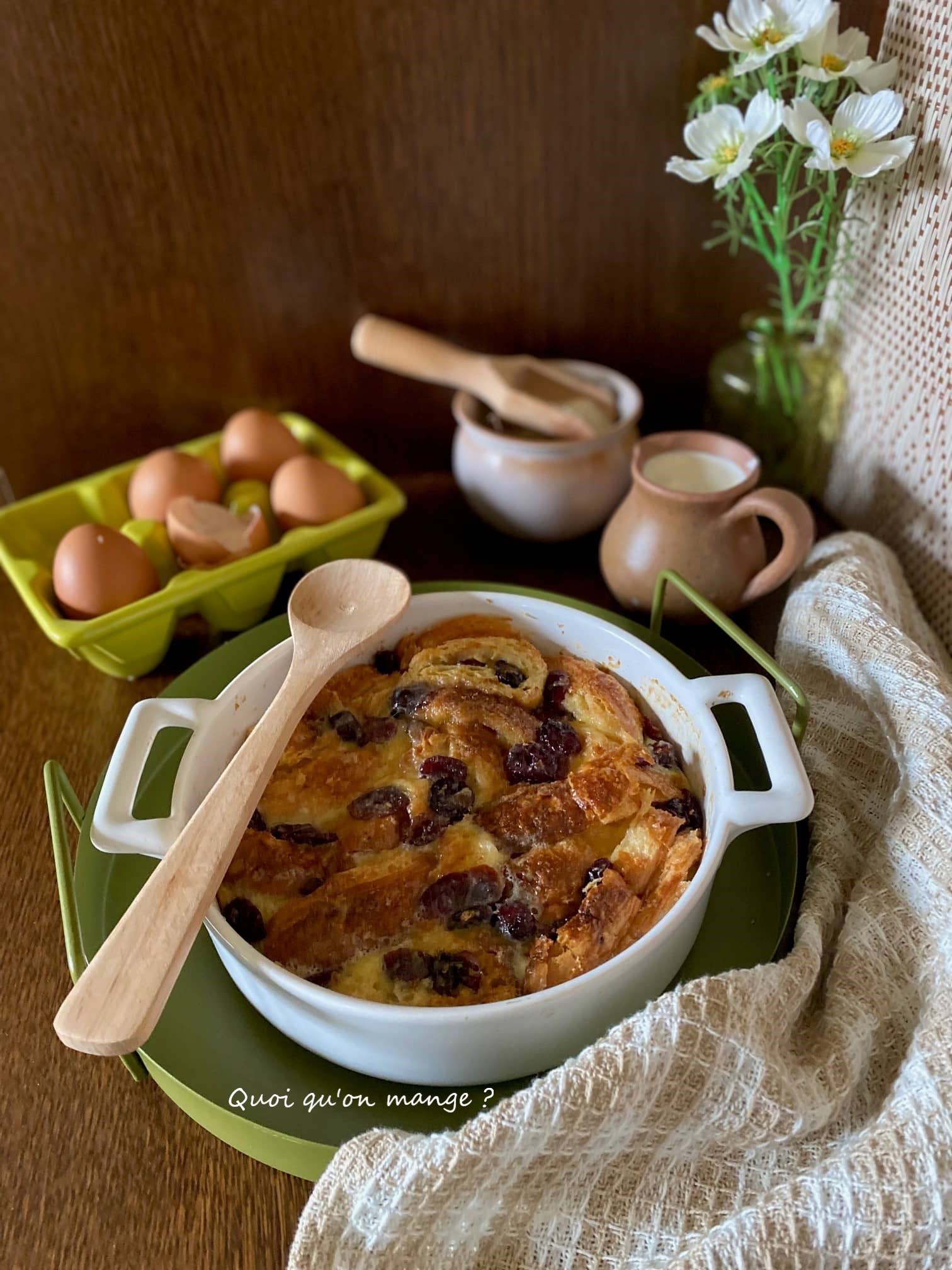 Qu Pudding Pudding facile aux croissants rassis – Recette de Christophe Michalak ...