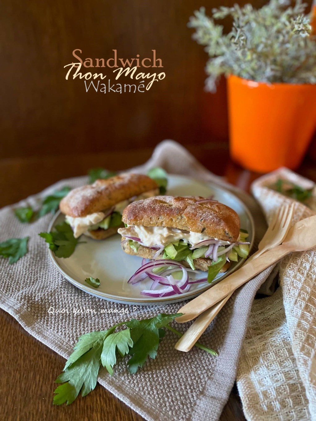 Mini Sandwich au Thon et au Wakamé [algue&nbsp;séchée]