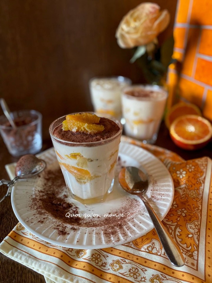 Tiramisù au panettone et aux oranges