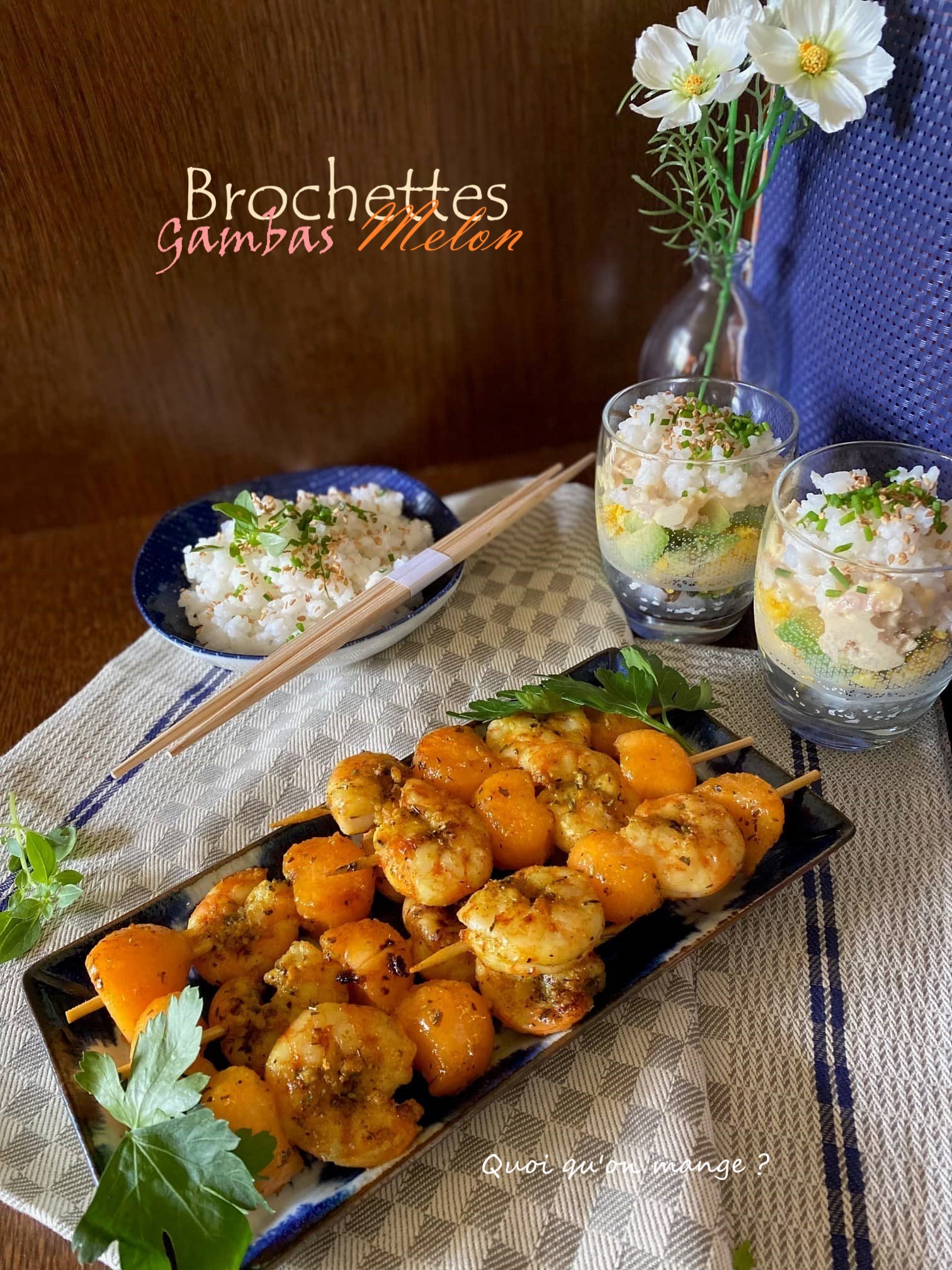 Brochettes de Gambas et Melon – duo parfait pour régaler&nbsp;l&rsquo;été