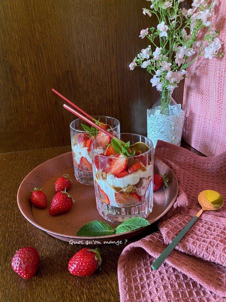 Parfait Skyr Fraises et Coco