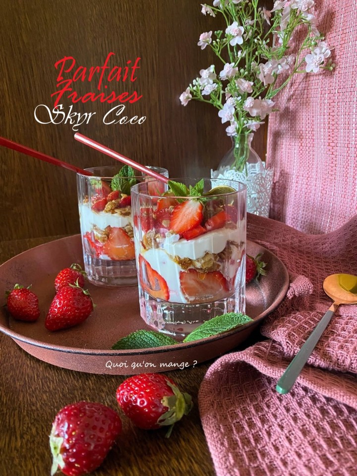 Parfait Skyr Fraises et Coco