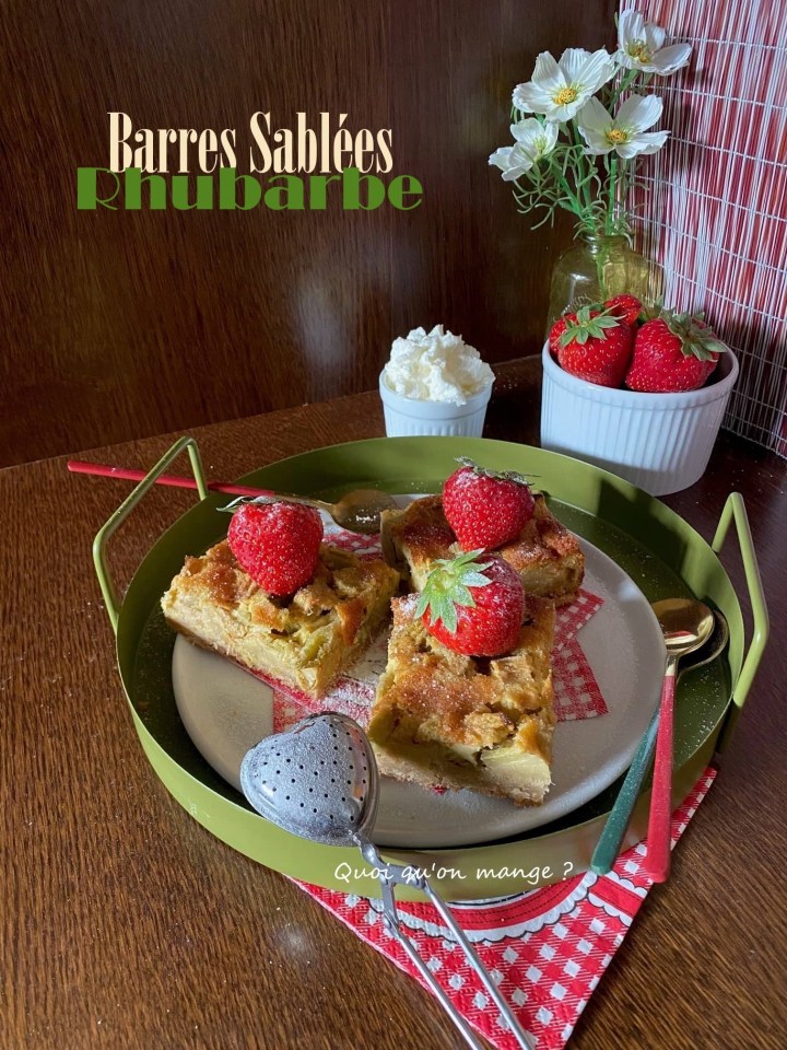 Barres sablées à la rhubarbe – une gourmandise à ne pas manquer&nbsp;!