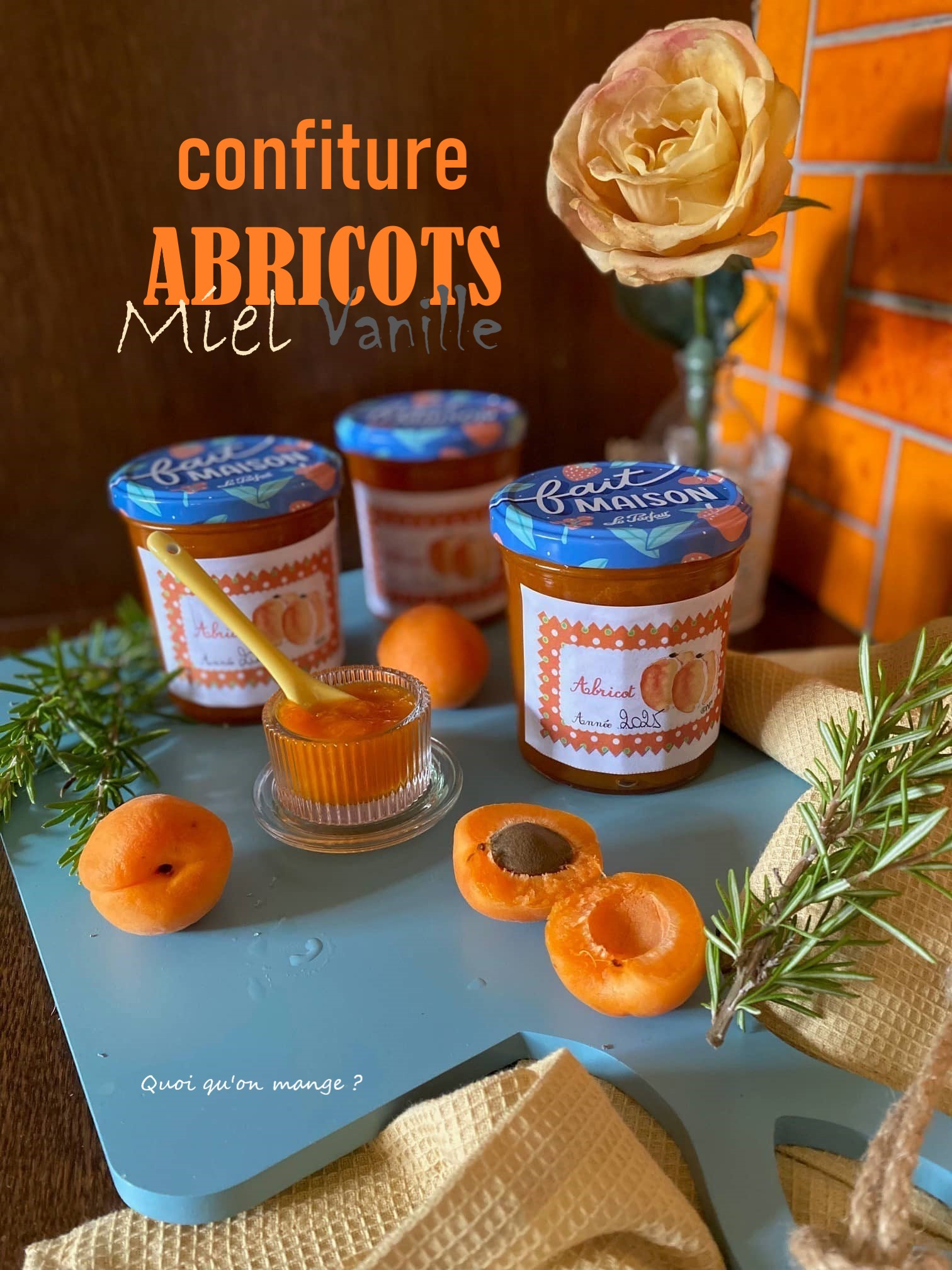 Confiture d&rsquo;Abricots Vanillée au Miel de&nbsp;Romarin