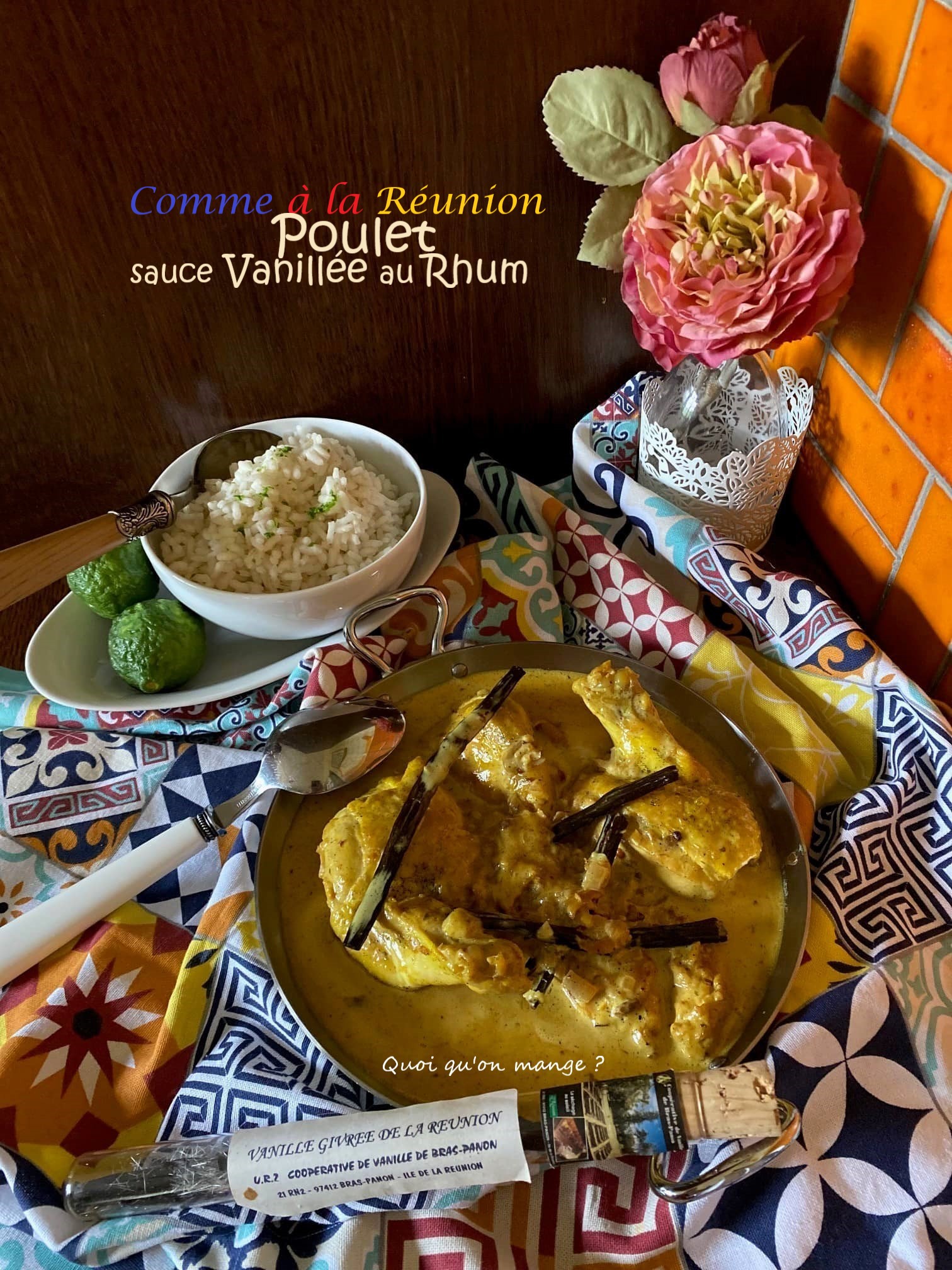 Comme là bas… Poulet aux saveurs de la Réunion – Rhum et&nbsp;Vanille