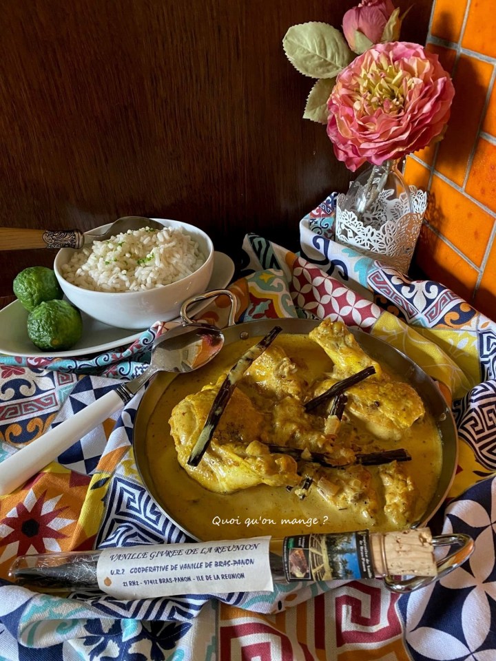 Poulet sauce Vanillée au Rhum