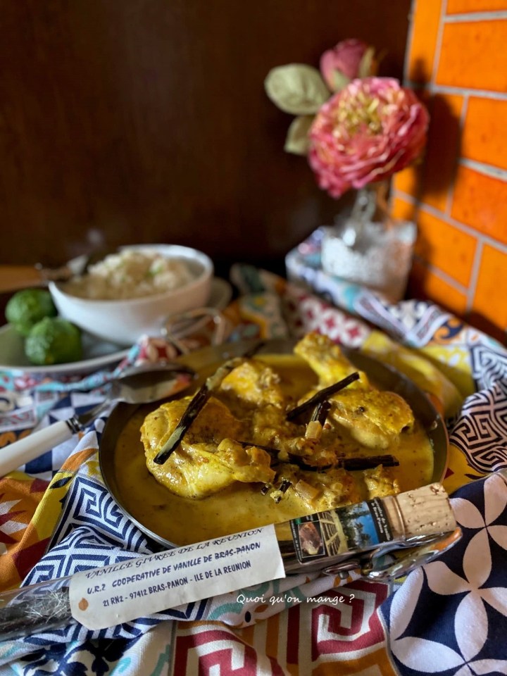Poulet sauce Vanillée au Rhum