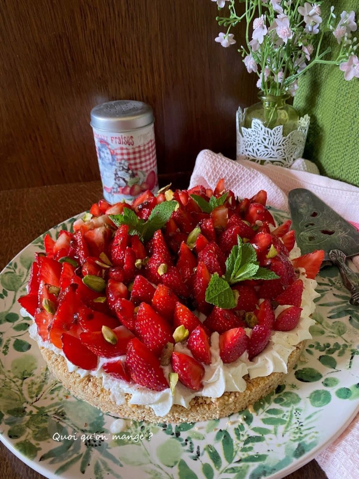 Tarte sans cuisson aux Fraises