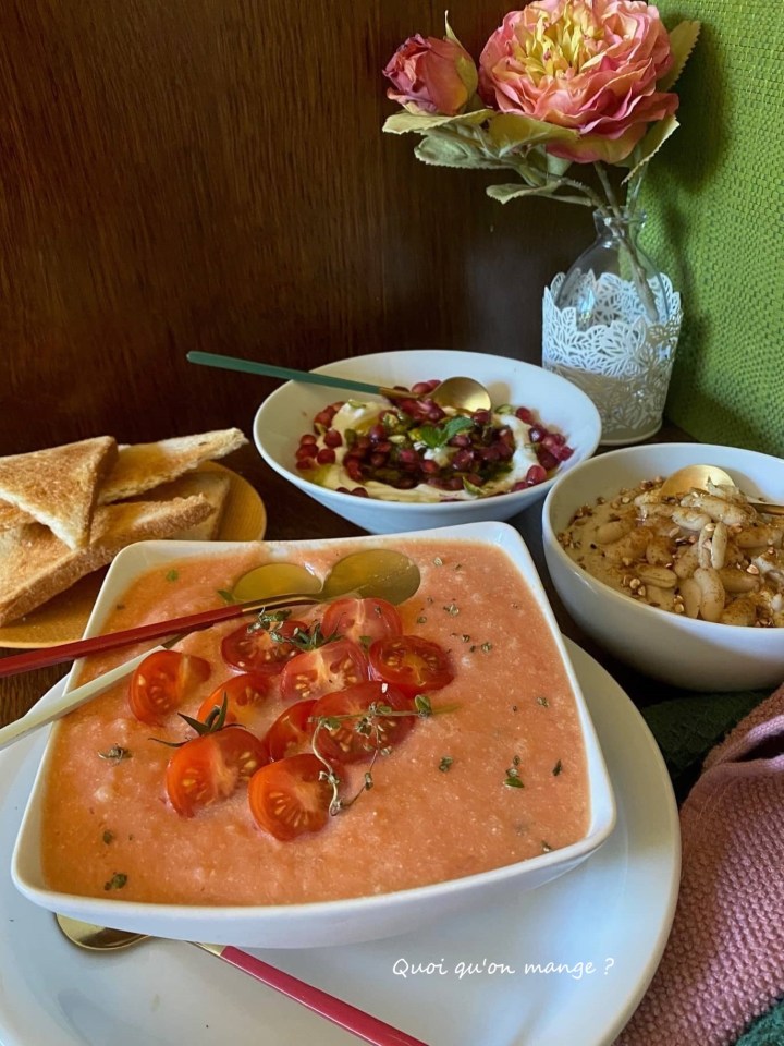 Trio de Dips d'Eté | Mousse de Tomates au Thym Citron