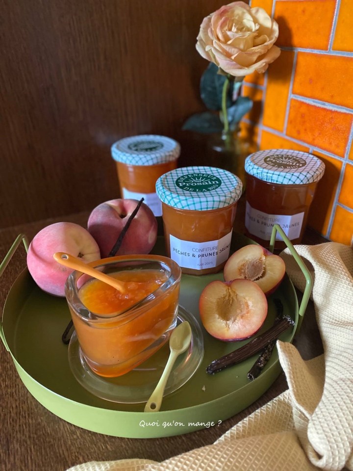 Confiture de Pêches et de Prunes Jaunes à la Vanille
