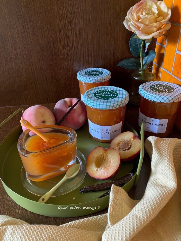 Confiture de Pêches et de Prunes Jaunes à la Vanille