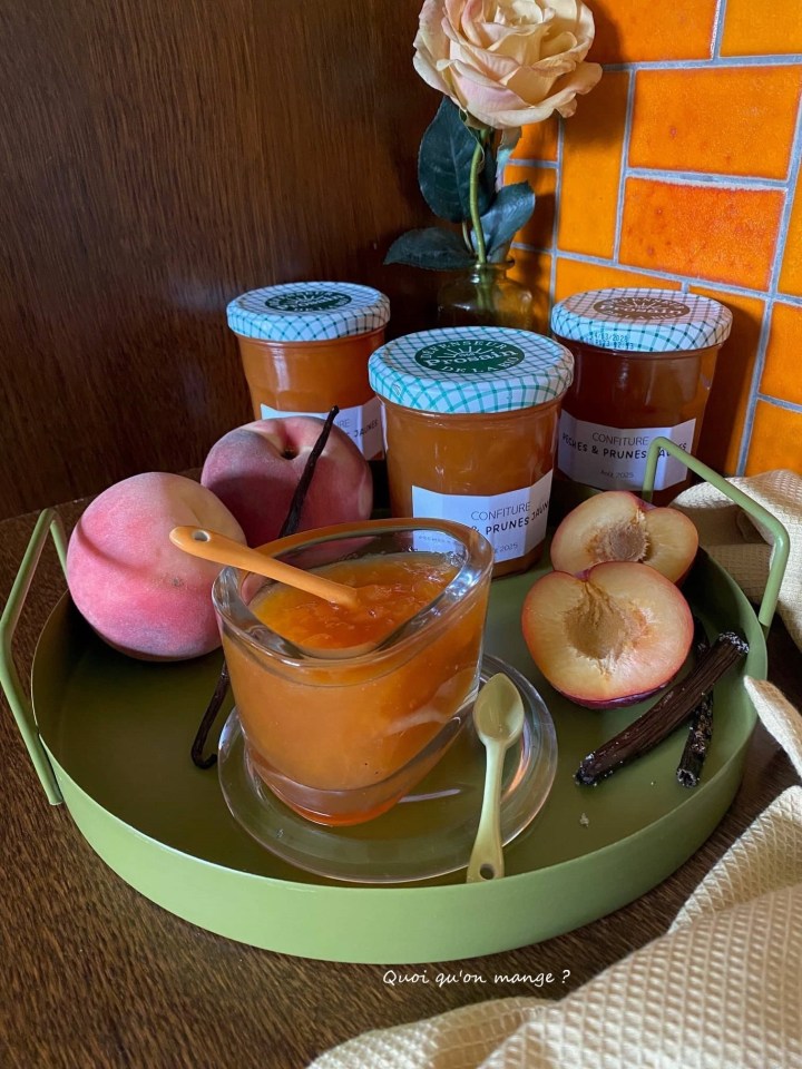 Confiture de Pêches et de Prunes Jaunes à la Vanille