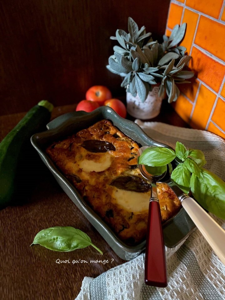 Clafoutis Courgettes, Tomates & Mozzarella