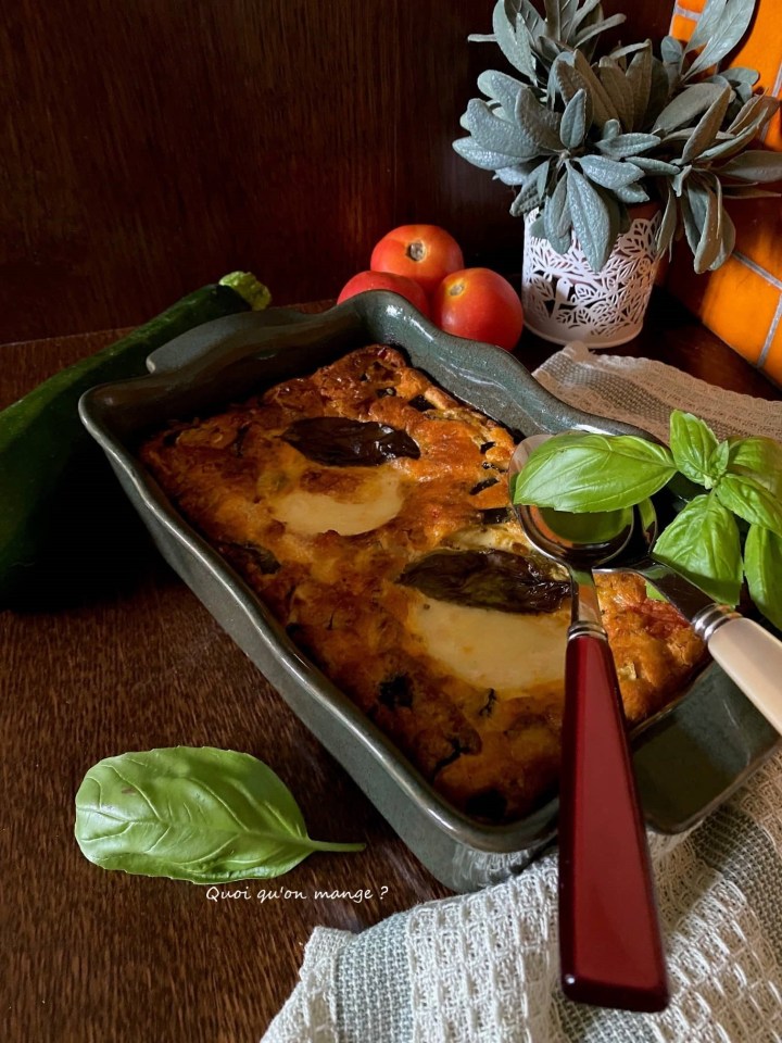 Clafoutis Courgettes, Tomates & Mozzarella