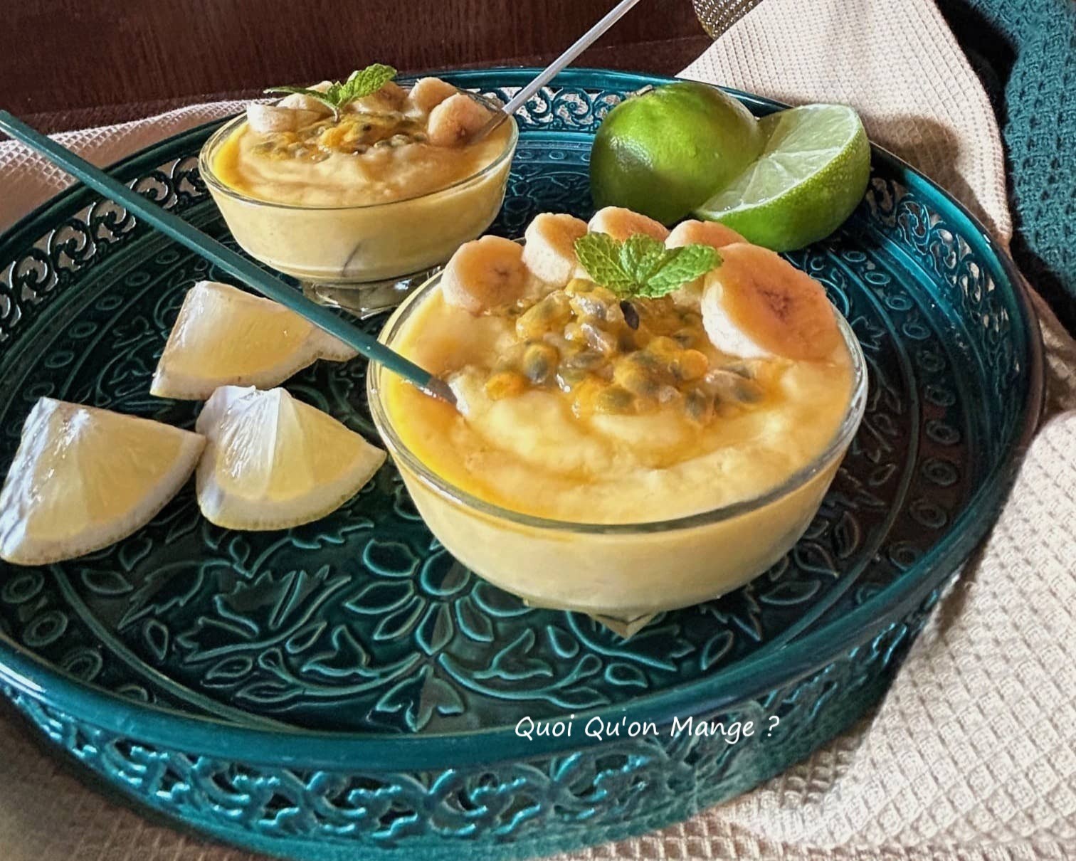 Crémeux Mangue et Banane au Citron Vert | dessert facile plein de saveurs&nbsp;tropicales