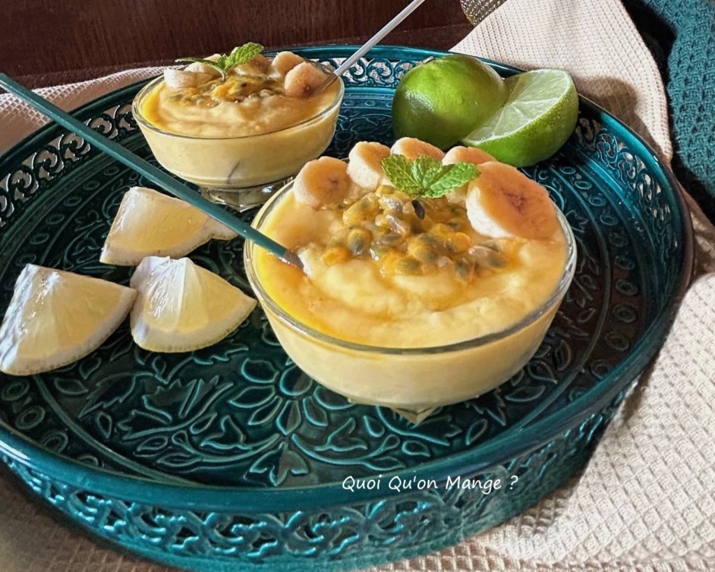 Crémeux Mangue et Banane au Citron Vert | dessert facile plein de saveurs&nbsp;tropicales