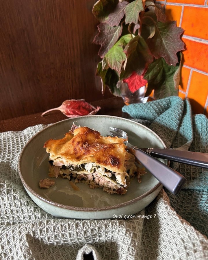 Lasagne Epinards Thon & Fromage de Chèvre