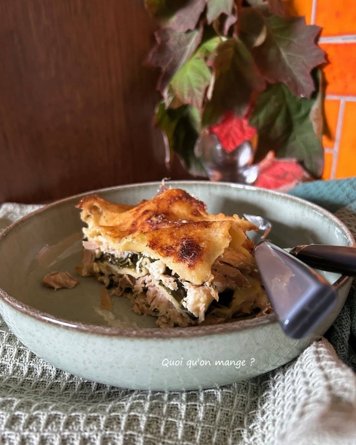 Lasagne Epinards Thon & Fromage de Chèvre