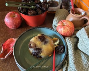 Timbale de Pruneaux aux Pommes – Sirop d’Erable et Cannelle